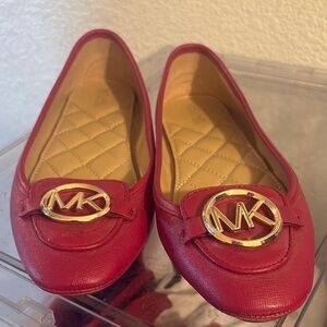 Michael Kors Women's Red Ballet Flats